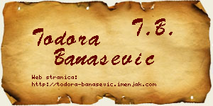 Todora Banašević vizit kartica